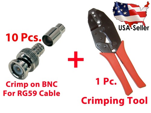 10x crimpatrice bnc maschio - crimpatrice,